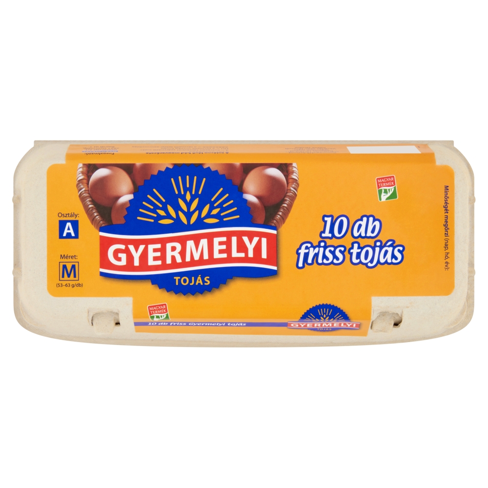 Fertőtlenített Gyermelyi Tojás (10-es doboz) M 180